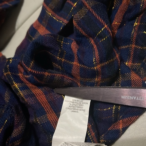 LUCKY BRAND Metallic Plaid Button Down Shirt 2XL light weight super soft - Picture 14 of 14